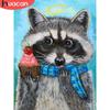 HUACAN полная квадратная алмазная живопись енот ремесленная распродажа 5D DIY Алмазная вышивка животное вышивка крестиком украшение дома
