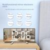 Curved LED Screen Mirror Clock with USB/Battery - Large Screen Alarm Clock for Living Room