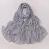 Breathable Imitation Pearl Chiffon Hijab Shimmer Beads Soft Head Wrap Malaysia Shawl Scarf  Women