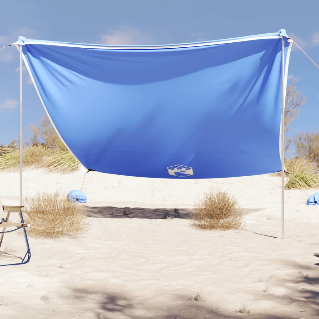 Beach Shade Tent with Sandbags Blue 304 x 300 cm