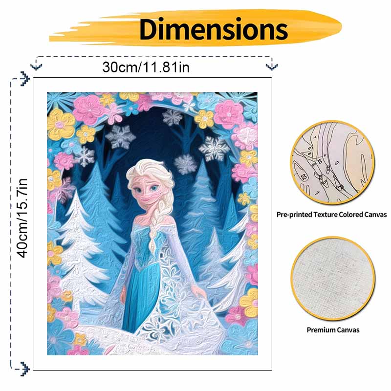 Disney ice queen oil painting hand painting art kit coloring painting handmade diy home decoration gift