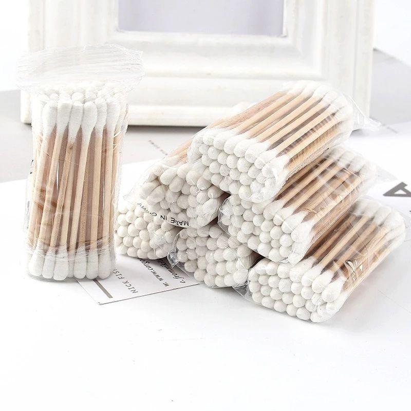 Soft And Gentle 30/100 Disposable Cotton Swab Lint Free Micro Brushes For Precise Ear Care
