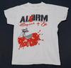 Винтаж The Alarm Дух 1986 года Тур Хлопок Белый Полный Размер Унисекс Футболка Унисекс Футболка