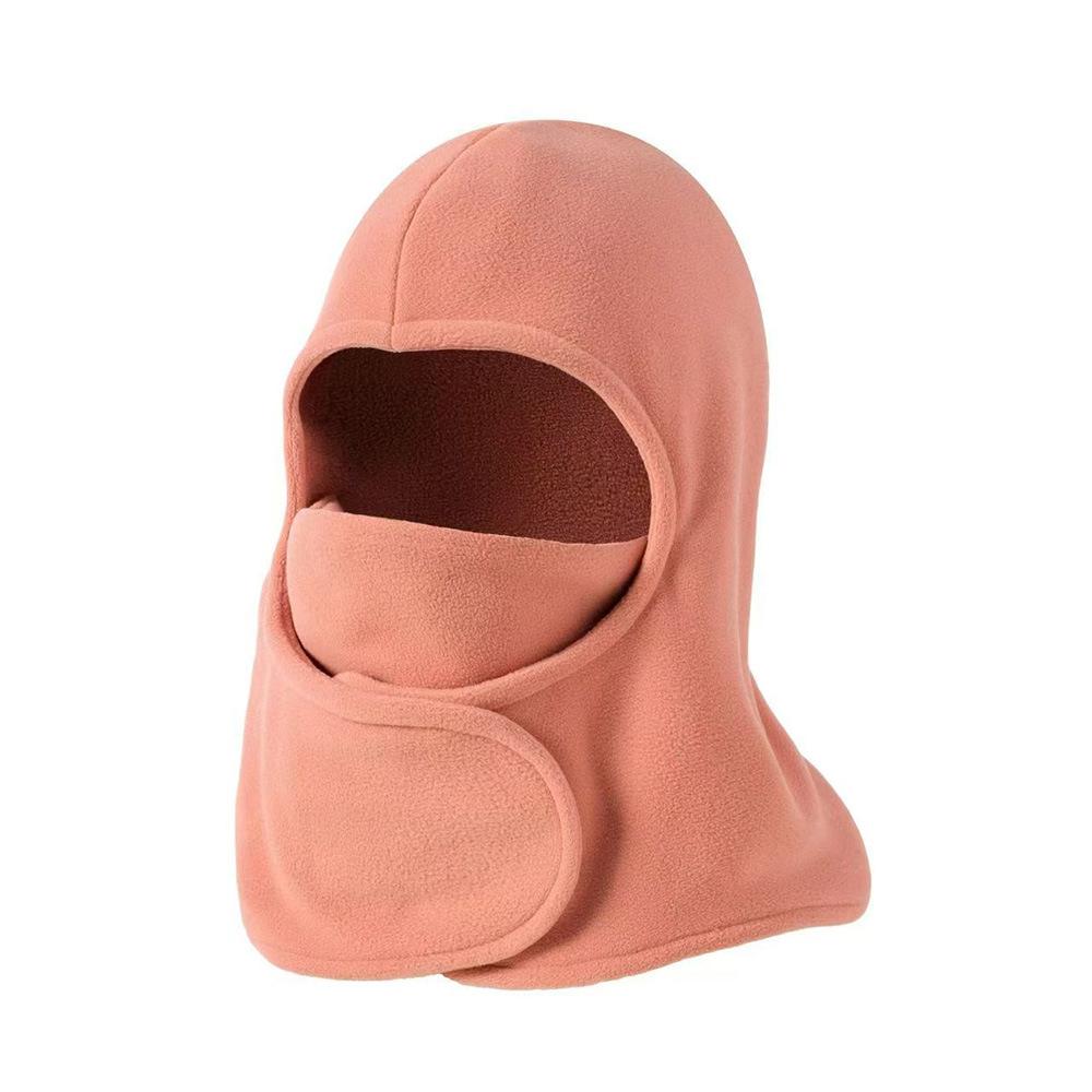 Winter cold mask outdoor riding skiing fleece thickened scarf hat full face warm windproof neck protection integrated hat