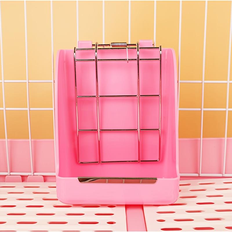 Small Pet Hay Feeder with Lightweight Spring Design and Bite-resistant Metal Edges, Space-saving Rabbit Hay Rack,Feeding Device