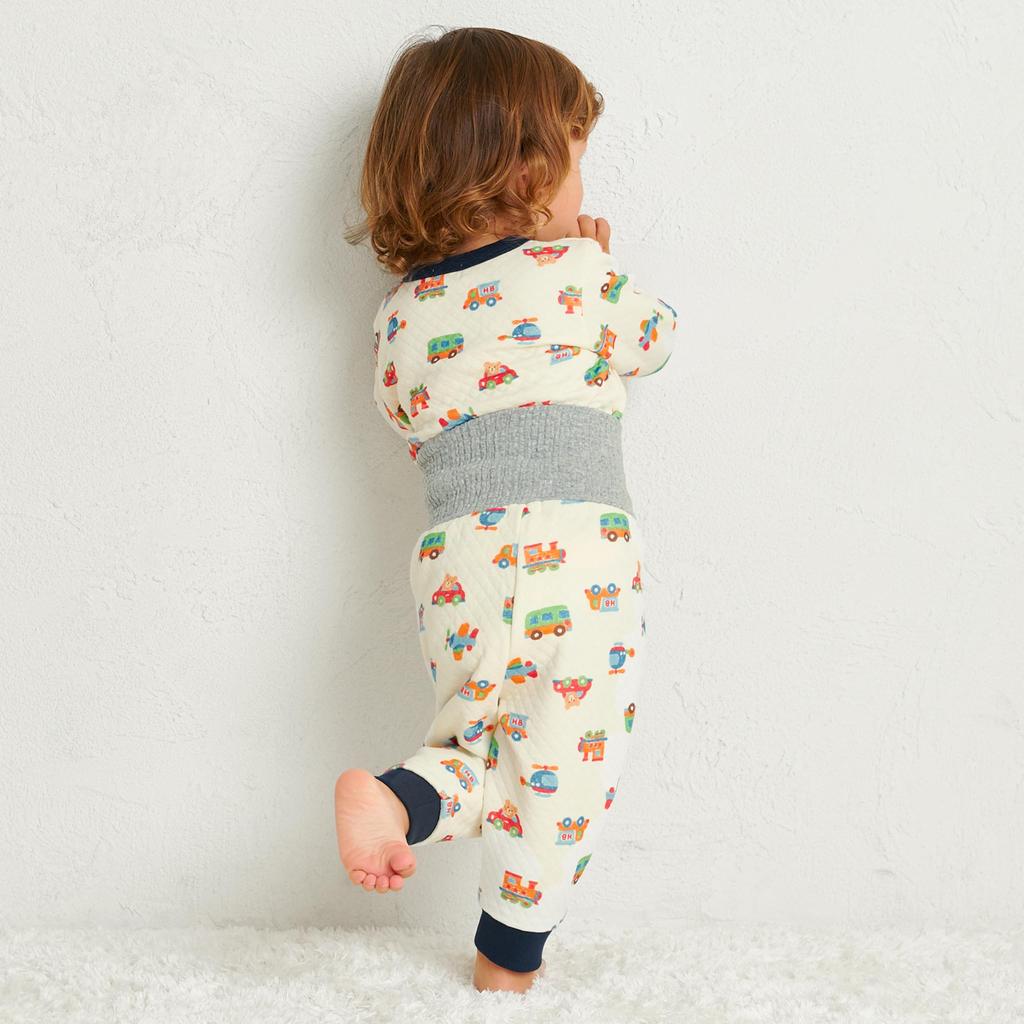 MIKIHOUSE HOT BISCUITS Pajamas for Boys and Girls, Ivory, 100cm, 70-7337-140