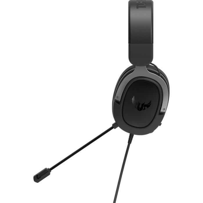 Casque-micro ASUS TUF Gaming H3 | Gun Métal - Son Surround Virtuel 7.1 - Coussinets ventilés