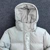 Unisex Oversized Hooded Cotton Puffer Jacket Winter Warm Casual Streetwear Coat Gray