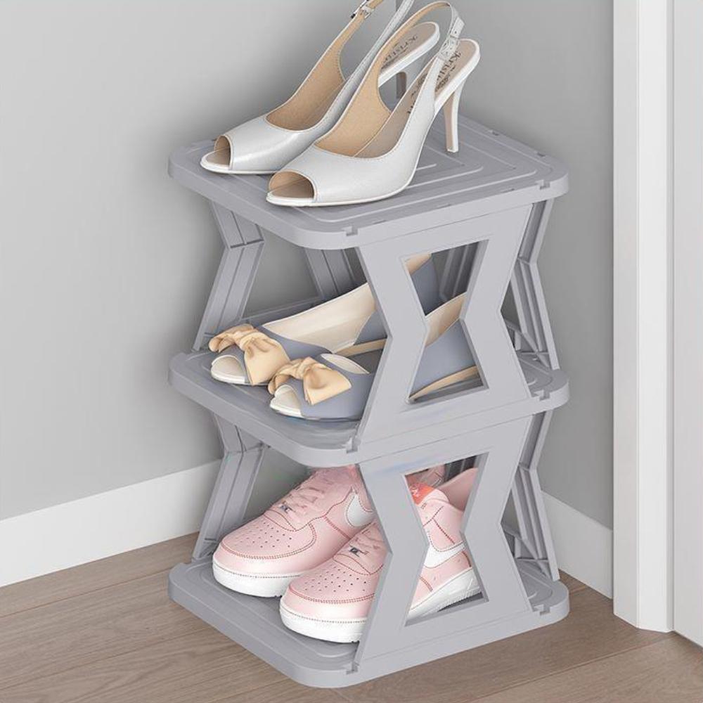 Folding Shoe Rack Portable Easy Assembly Doorway Corridor Narrow Style Shoe Cabinet Small Footprint Dormitory Organize Racks