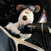 Смешная плюшевая собака, кукла для украшения ручки переключения стеклоочистителей автомобиля, премилый декор для приборной панели автомобиля