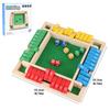 Shut The Box Dice Board Game Four-Sided Flip Card Game Toys Travel Size 4 Player Dice Math Games Wooden Game for Kids Adults