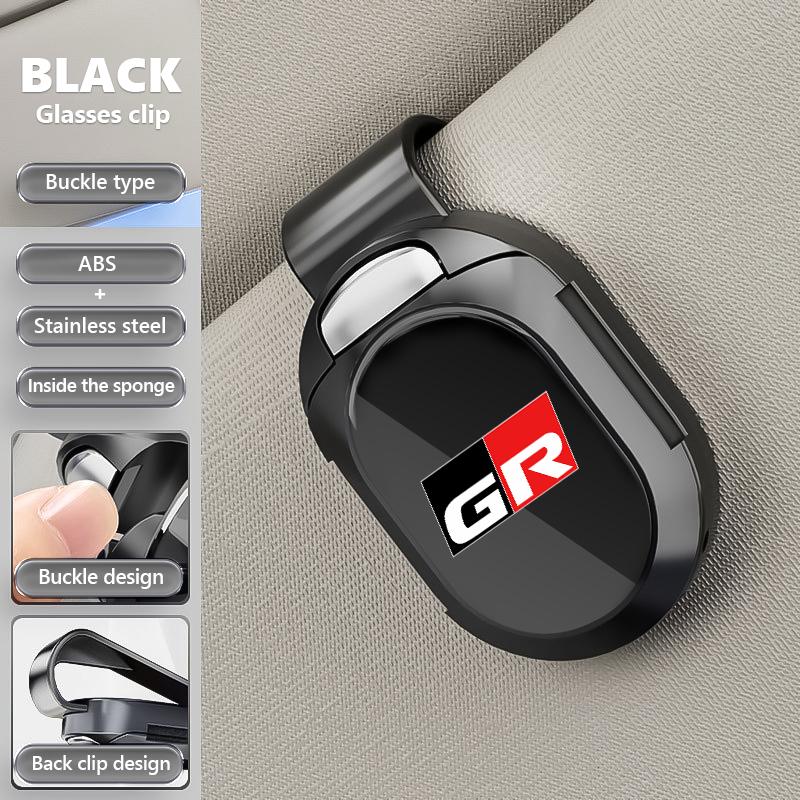 VCA2 Car-Mounted Eyeglass Holder Multi-Functional Sunshade Board Storage For Toyota Gazoo Racing TRD Corolla Yaris Chr Auris Rav4