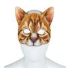 Realistic Animal Shaped Half-Face Cat Mask Halloween Carnival Masquerade Party Mask Cosplay Props Decoration