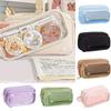 With Zipper Removable Pain Bag Large Capacity Pencil Bag Fashion Transparent Pencil Case  Student