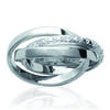 Silver Wedding Ring 'Trio' White Silver (rhodium) - 3 Rings 2 Mm
