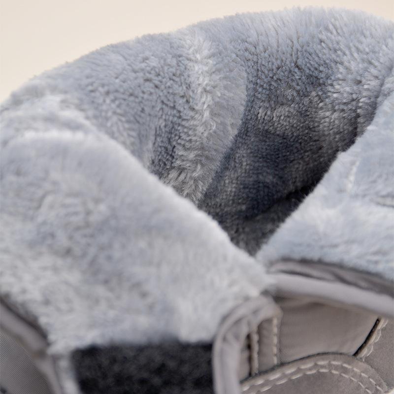 Теплые детские зимние сапоги из плюша и хлопка