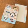 For iPad Air6 Case Cartoon Cute Cat Pattern iPad Tri-fold Flip Case for iPad Air4 Air5 2022 10th 10.9 Air1/2 9.7 Air3/Pro2017 10.5 with Pencil Holder