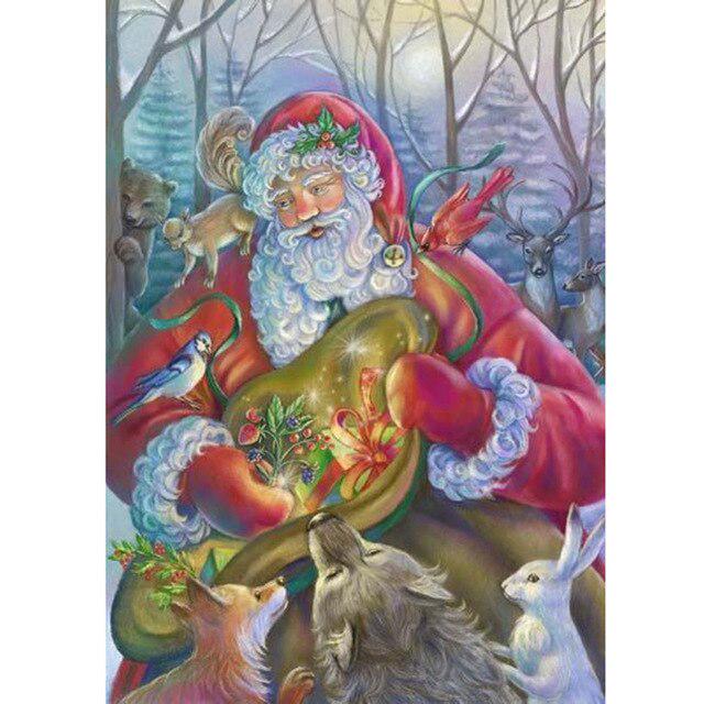 Мультфильм DIY 5D алмазная живопись полная круглая дрель Санта-Клаус Снеговик Алмазная вышивка мозаика из смолы Рождественский подарок Настенный декор