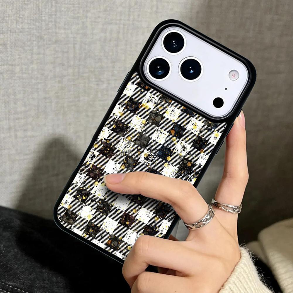 Capa Case for iPhone 17 Air 16 Pro Max 15 Plus 11 13 Mini 14 12 Back Phone Cover Scottish Plaid Warm Plaid