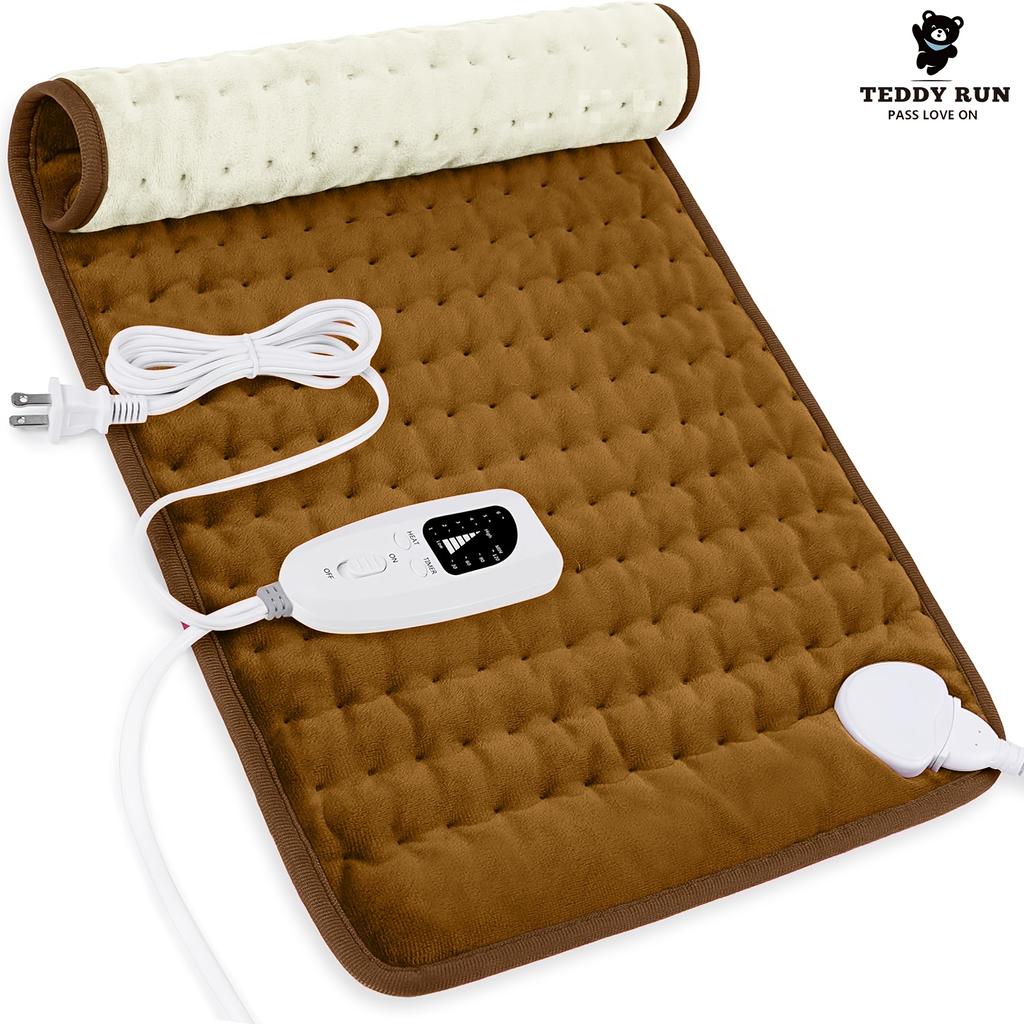 Электроодеяло - 6 скоростей регулировки температуры, подходит для шеи, живота, плеч, коленей, мягкая фланель, автоматическое закрытие, мягкий фланелевый материал