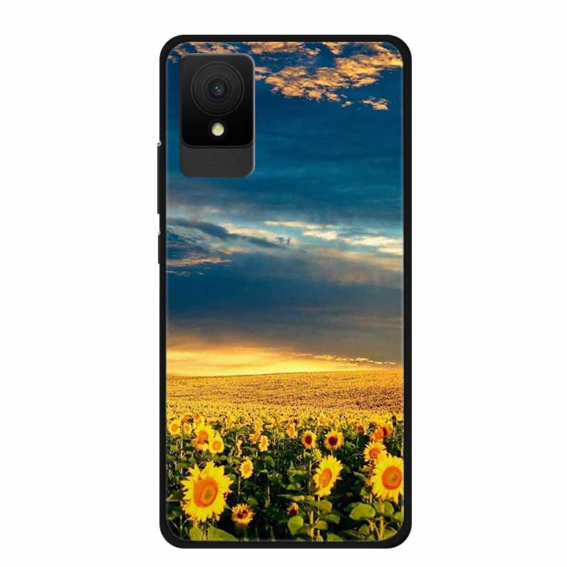 For TCL 501 Case Original Soft Silicone TPU Phone Cases Back Cover For TCL501 Scenery Shockproof Marble Painted Bumper Cute etui