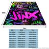 1 шт. Современное фланелевое покрывало в стиле граффити, с принтом персонажей Jinx & Boom, многоцелевое для дивана, кровати, путешествий и кемпинга