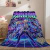 JOJO New 2D Print Flannel Blanket, Anime Graphic for Sofa Bed, Cozy Travel Picnic Essentials Wrap_LIAN