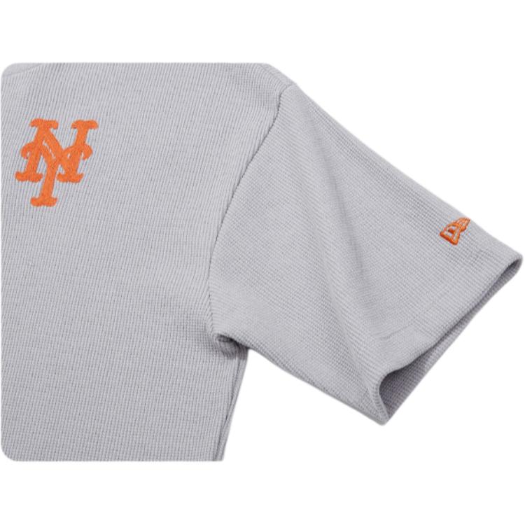 New Era SS25 New York Mets Свободная повседневная футболка с коротким рукавом и спущенной линией плеча Унисекс Футболки 60756044
