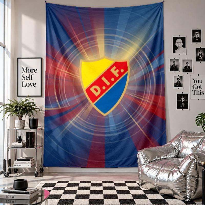 Djurgårdens IF Wall Tapestry Home Decor Wall Hanging Cloth for Bedroom Living Room Background