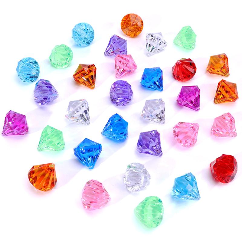 1 Box Party Confetti Wedding Christmas Plastic For Kids Toy Crystal Gems Diamond Jewels Treasure Chest Pirate Filler Props