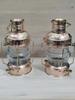 Set of 2 Brass Anchor Oil Lamp Nautical Maritime Ship Lantern Boat Light Design For Home Decor, Maritime Ship Lantern Outdoor Lamp