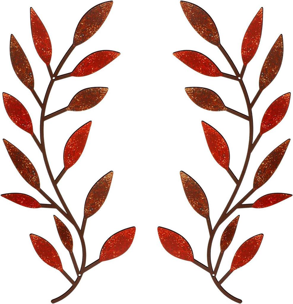 Wrought Iron Olive Branch Wall Decoration for Indoor/Outdoor Use