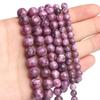6 мм, 8 мм, 10 мм, натуральный круглый камень, фиолетовый нефрит, свободные бусины-разделители для изготовления ювелирных изделий, браслет ручной работы «сделай сам»