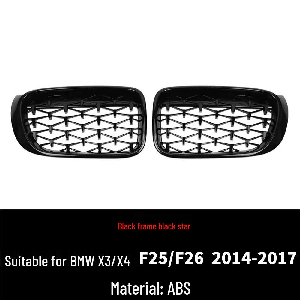 Модифицированная двухрядная решетка радиатора для BMW X3/X4 (F25/F26 2014-2017)