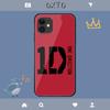 Чехол с логотипом группы One Direction для iPhone Samsung Galaxy Redmi Note S 17 16 15 14 13 20 24 25 54 Pro Max Ultra Fe Чехол из закаленного стекла