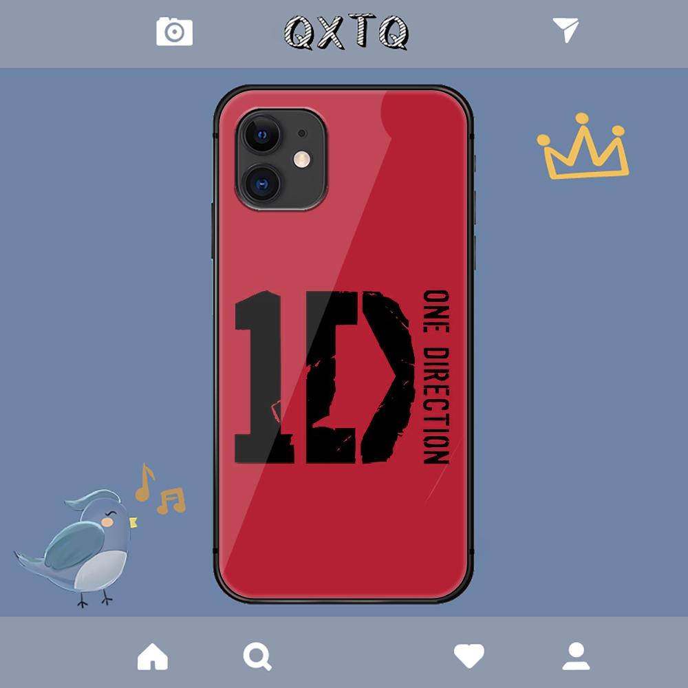 Чехол с логотипом группы One Direction для iPhone Samsung Galaxy Redmi Note S 17 16 15 14 13 20 24 25 54 Pro Max Ultra Fe Чехол из закаленного стекла