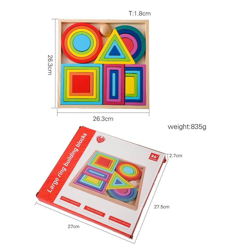 Promise Babe Rainbow Rainbow Tunnel Деревянные игрушки Строительные блоки Развивающая игрушка Круглая Треугольная Квадратная Прямоугольная Арка Деревянная детская головоломка