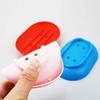Anti-slip Silicone Soap Stand Draining Soap Box/dish Oval Silicone  Stand Bathroom Soap Box Without Perforation