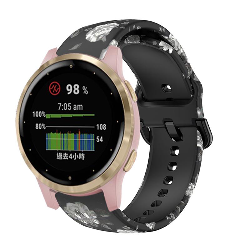Классический 18-миллиметровый ремешок для часов Garmin Venu 2S, спортивный силиконовый ремешок с принтом леопарда для Garmin Forerunner 255S, аксессуары для браслетов