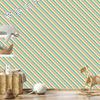 Cream and Coral Stripes Wallpaper for Living Room and Bedroom 50x1000