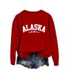 Womens Oversized Crewneck Long Sleeve Sweatshirt Casual Streetwear Printed Cotton Hoodie-Free Size S-XXL