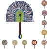 Colorful Striped Patterns Hand Braided Fan Bohemian Cattail Fan  School/Office