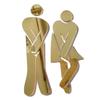 Decoration Washroom Poster Woman & Man 3D Wall Stickers Mirror Surface Decal Toilet Entrance Sign
