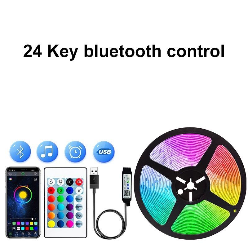 Светодиодная лента USB Bluetooth RGB 5 В Светодиодная лампа RGB Гибкая светодиодная лампа Лента RGB Телевизор Настольный экран Подсветка диодной ленты