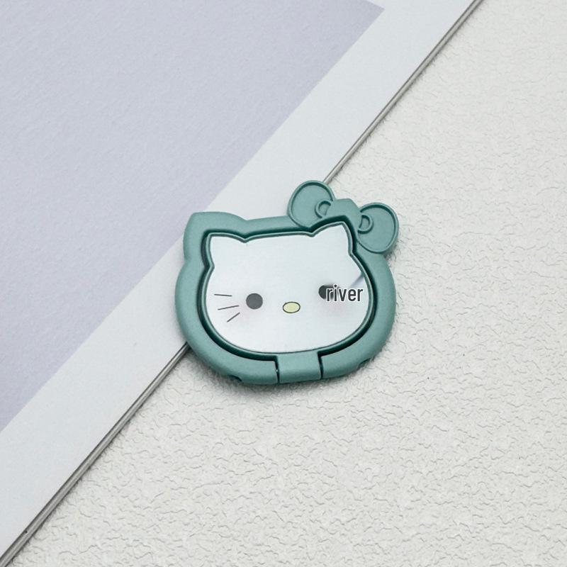 Cartoon Cat Phone Ring Stand with Magnetic Suction and Desktop Back Sticker