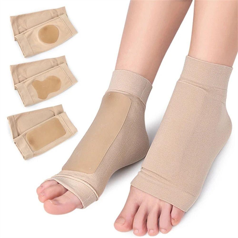 Silicone Socks Heel Protective Sock Foot Massage Ankle Support Gel Heel Pads Running