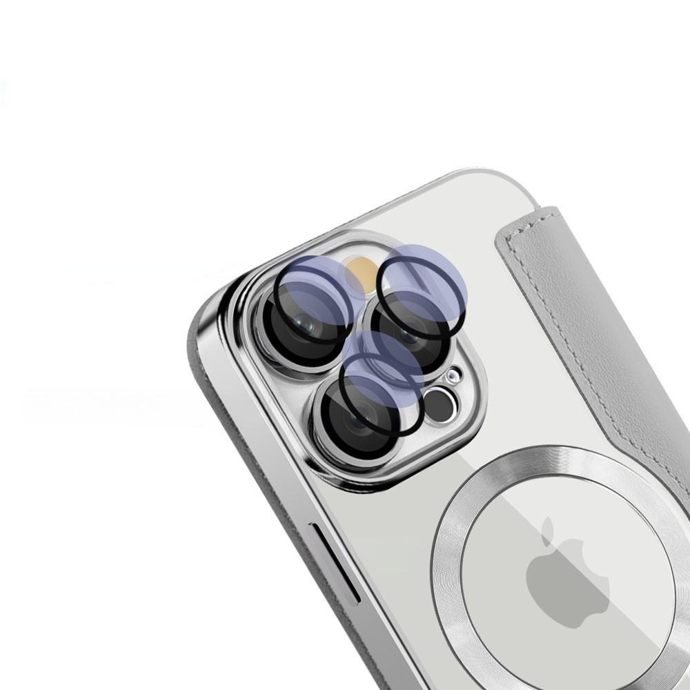 iPhone 16 Pro Max Flip Case, RFID Wallet MagSafe with Camera Protection, Silver
