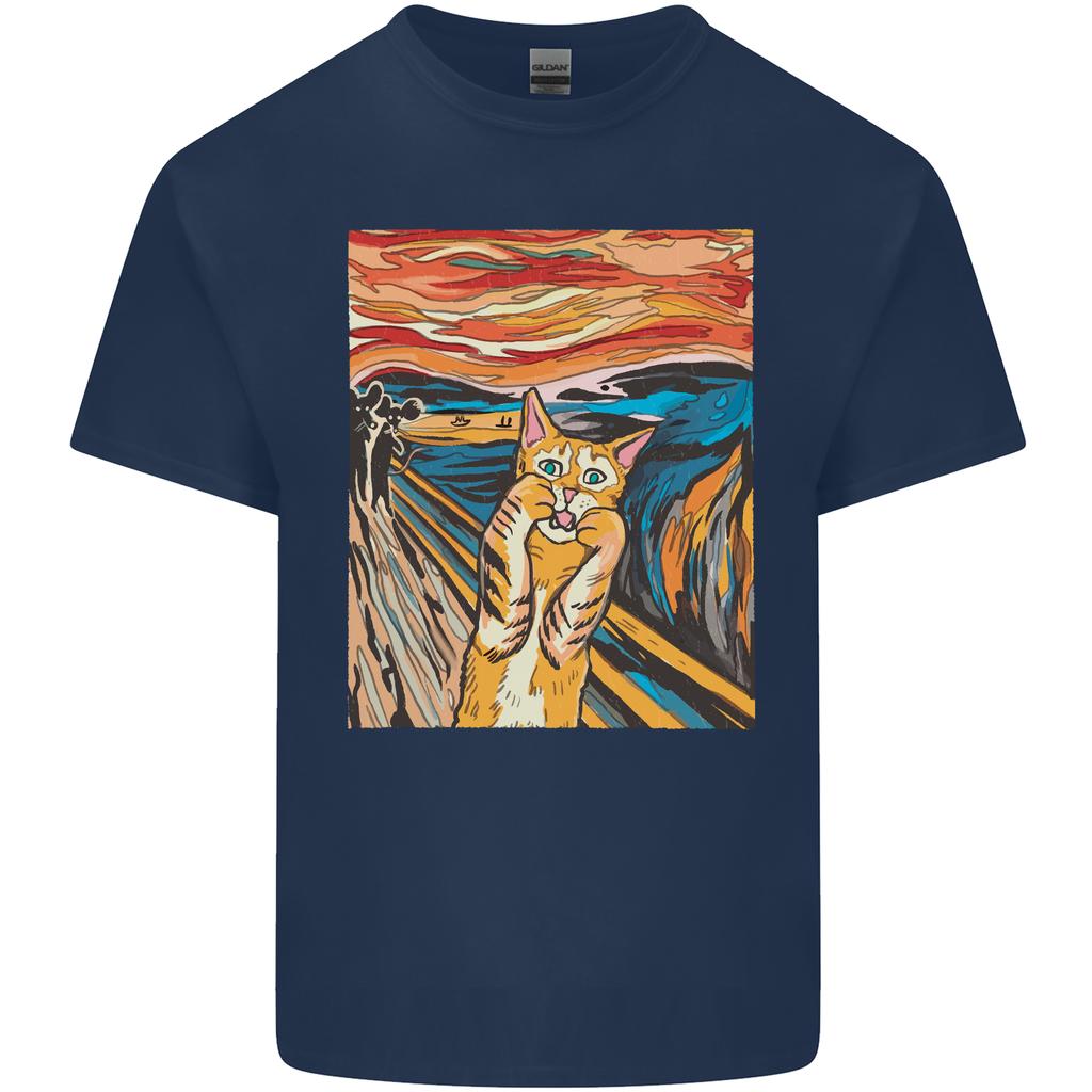 Cat Scream Painting Parody Unisexs Light Cotton TShirt