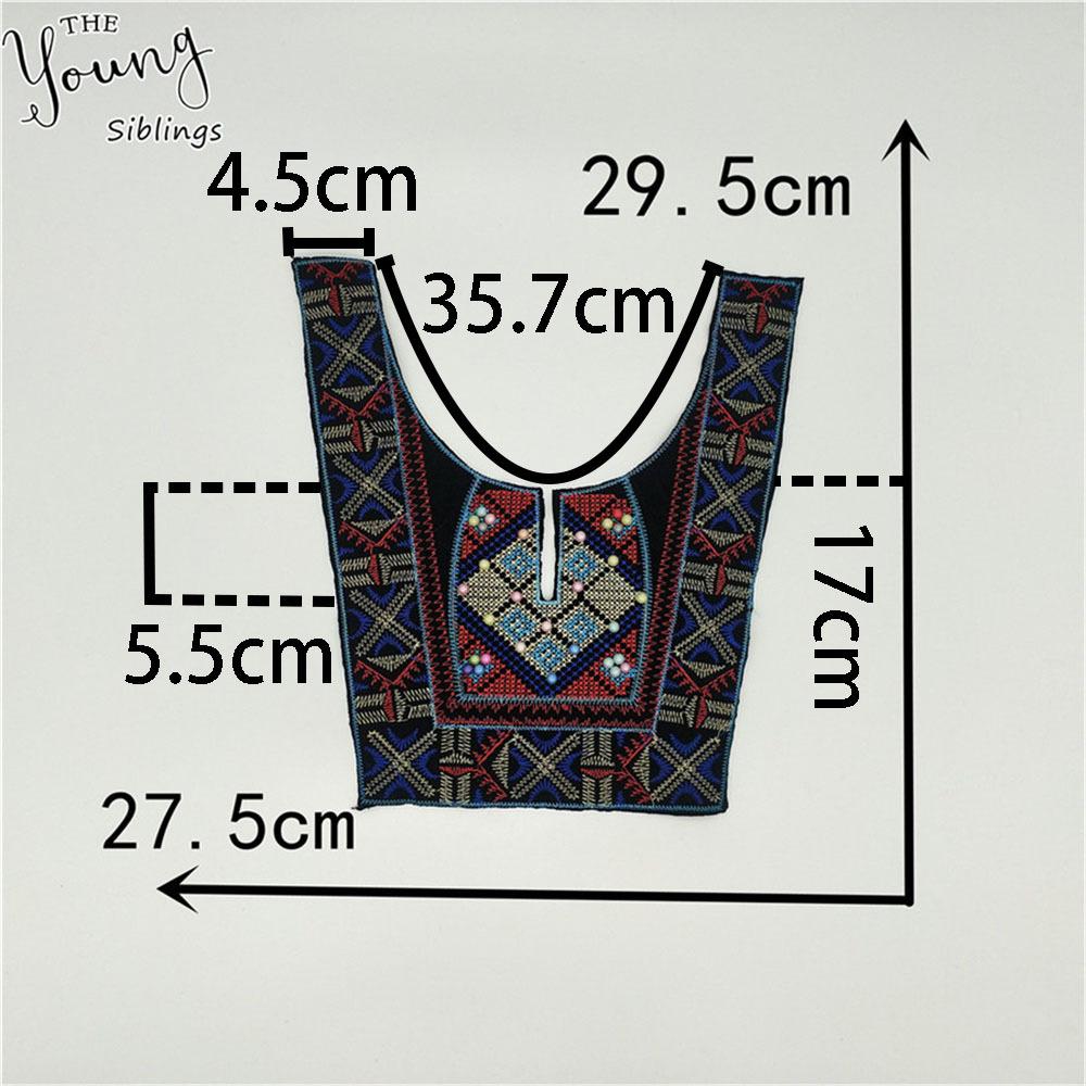 Полиэстеровый вышитый кружевной воротник DIY ручной работы, кружевная аппликация из искусственного жемчуга, женские аксессуары