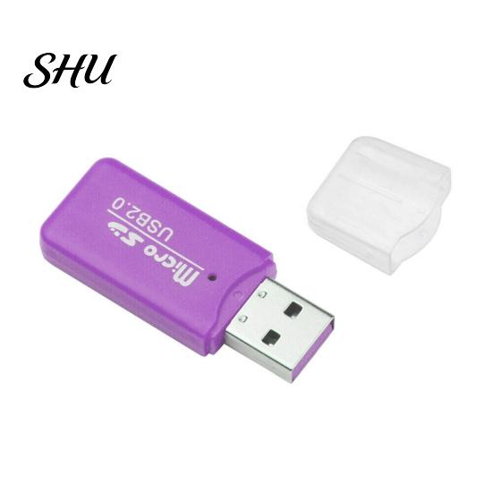 Мини-портативный USB 2.0 кардридер для карт памяти TF SD для ПК, ноутбука, компьютера